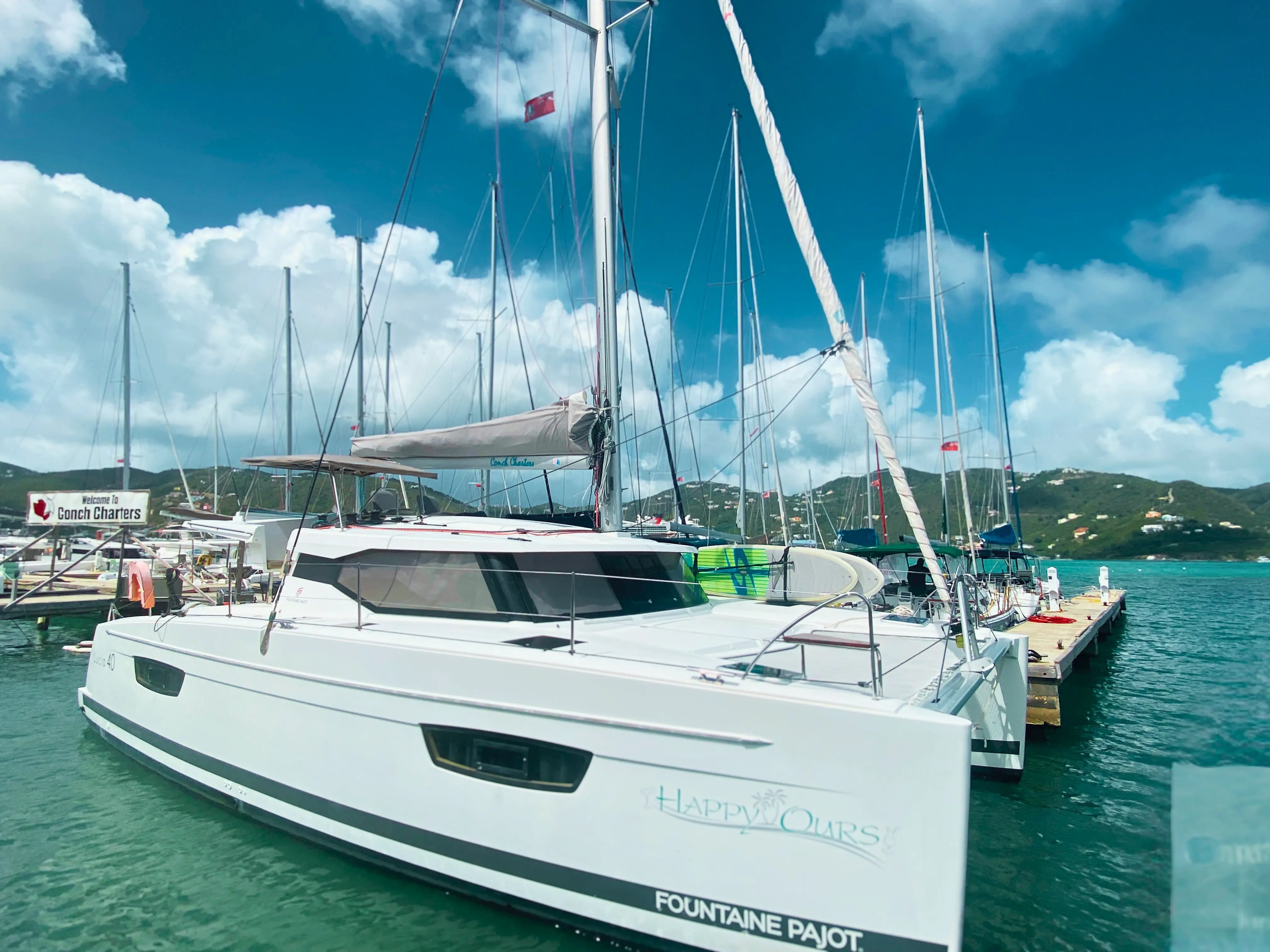 Happy Ours, Fountaine Pajot Lucia 40 sailing catamaran charter