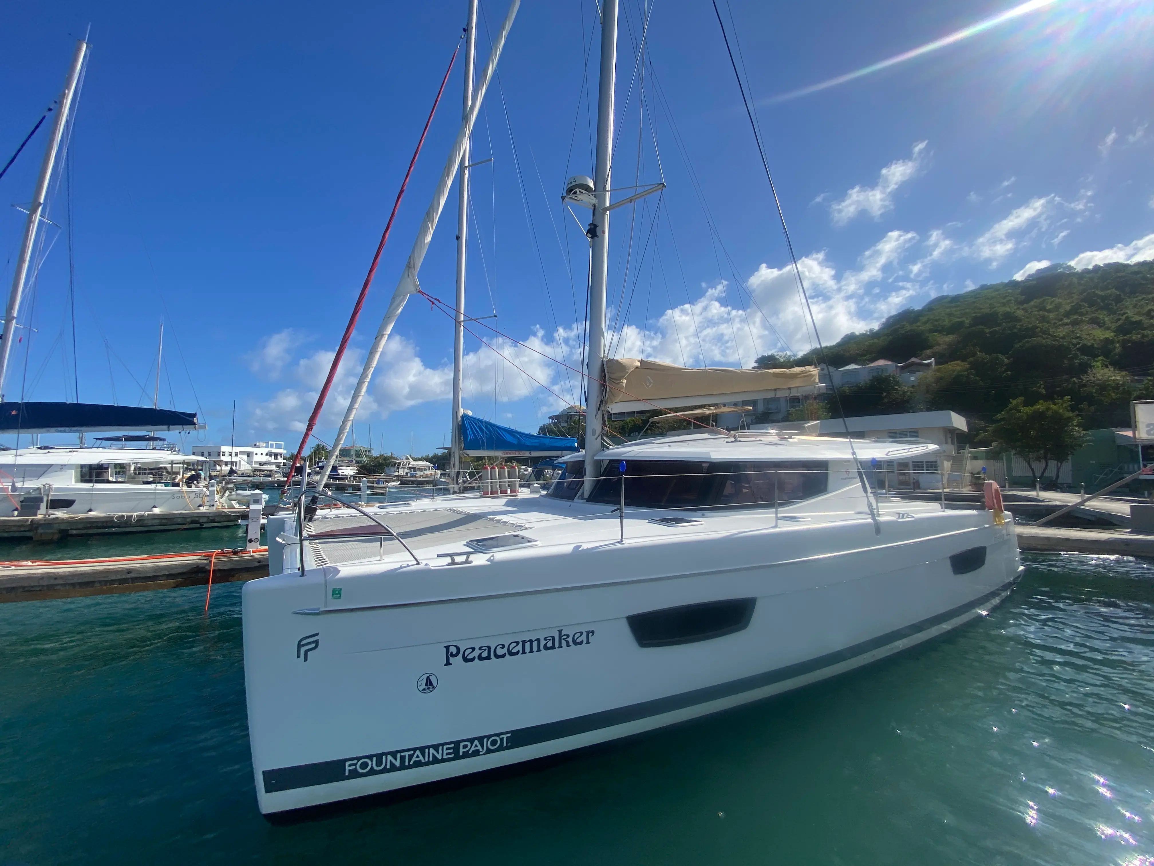Peacemaker, Fountaine Pajot Helia 44 Evolution sailing catamaran charter